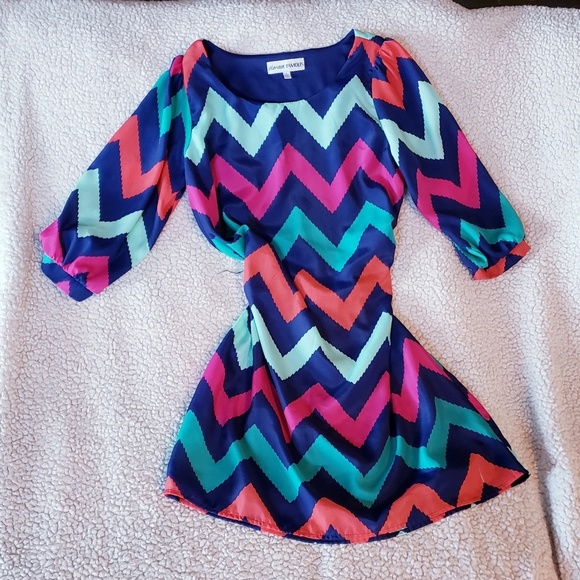 Almost Famous Dresses & Skirts - 3/$20 Almost Famous Chevron Dress